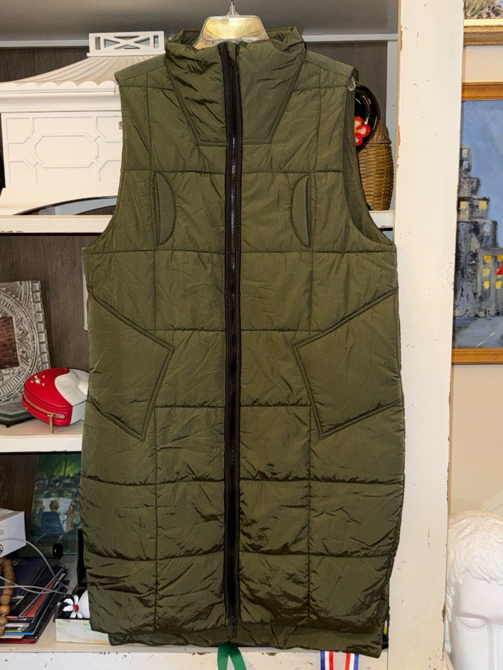 Free People FP Movement Small S on the move packable puffer vest green longline - Picture 6 of 7